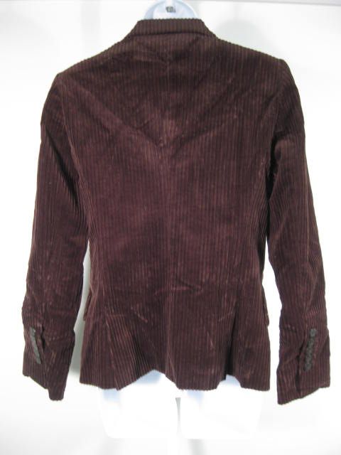 ZARA BASIC Brown Corduroy Blazer Jacket Shirt Sz L  