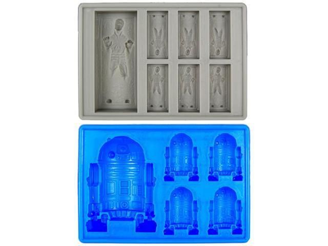 Star Wars Han Solo in Carbonite and R2 D2 Silicon IceTray Set by 