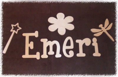 size Unpainted Nursery Wood Wall Letters Wooden Name Child Baby 