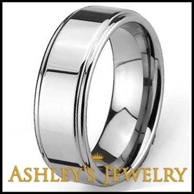 Tungsten Carbide Rings 8mm Band Polished Size 11 Ring  