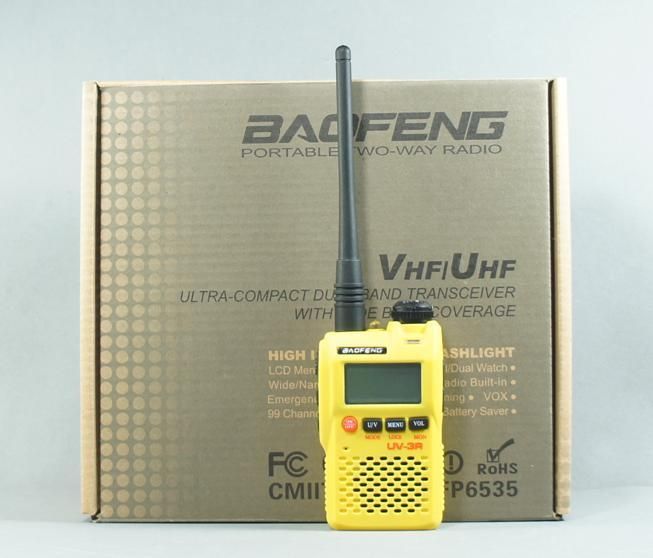   Dual Display (Mark II) Dual Band VHF/UHF 2 Way Radio（Yellow color