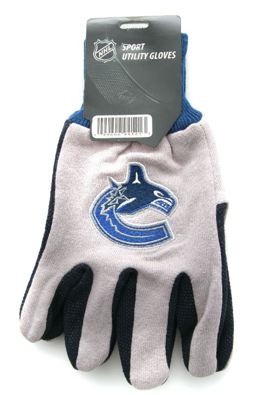   Team Gloves with Rubber Dot Palm Grip   Logo   Assorted Teams  