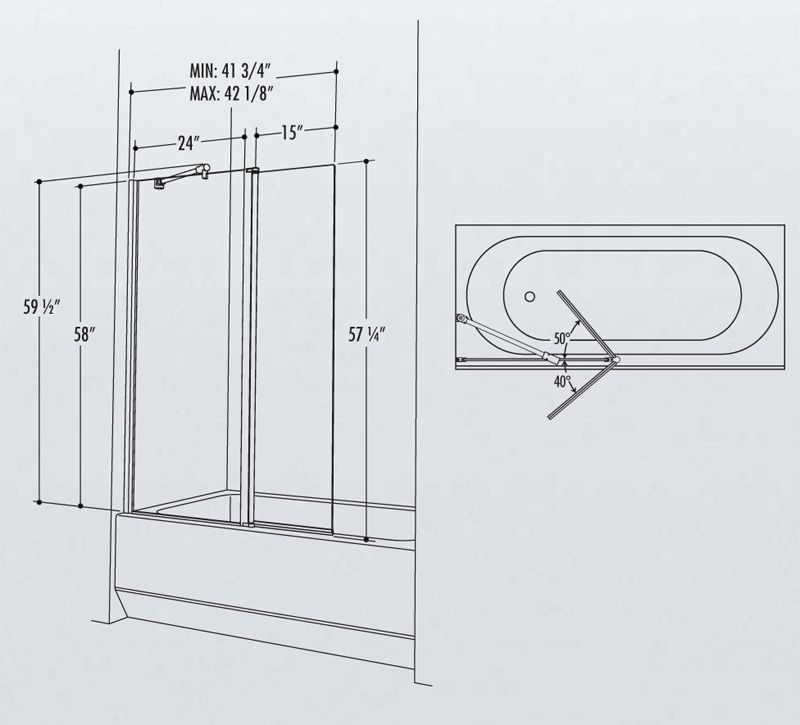 Fleurco Banyo Siena Frameless In Line Tub Shield  