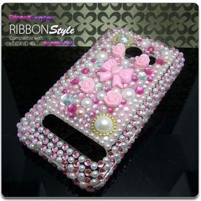 BLING Hard Case Snap On Cover Sprint HTC EVO 4G  