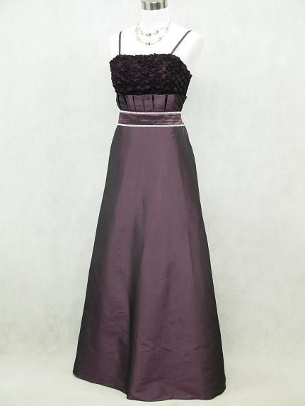   Satin Dark Purple Rose Long Prom Ball Gown Wedding/Evening Dress 14 16