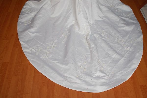 FIXER Bridal Originals White Satin Halter Wedding Dress  