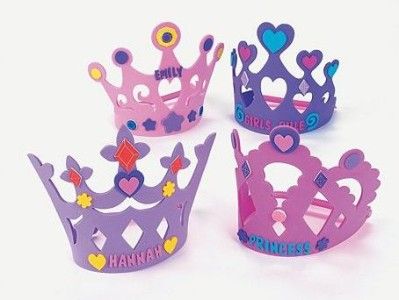 Princess Tiara Crown Foam Craft Kit Pink Purple  