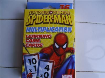 Marvel Spider Man Multiplication Learning Game Cards  