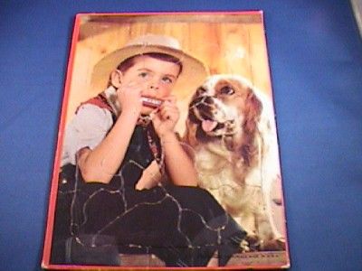 YOUNG ROY ROGERS HARMNONICA PLAYER PUZZLE BUILT 1950 s  