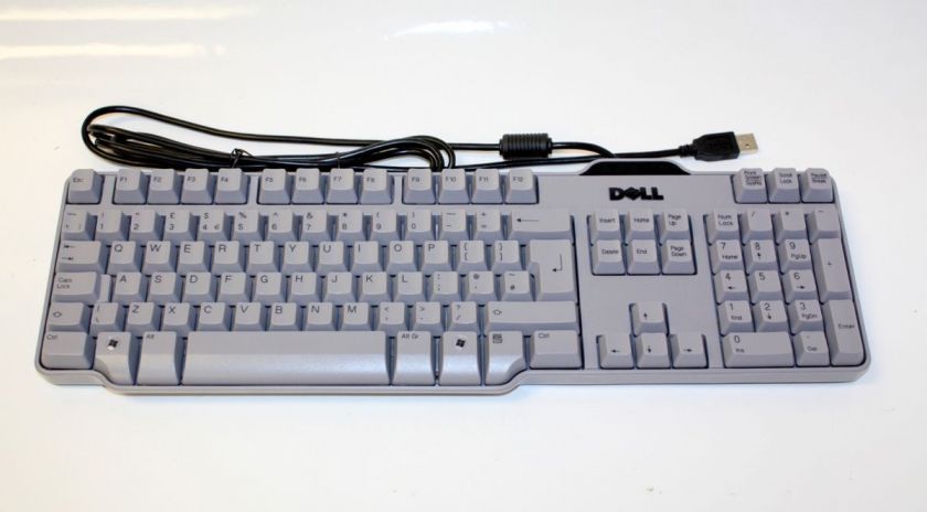 New Dell USB White 105 Keys UK Keyboard SK 8115   HK216  