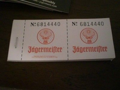 JAGERMEISTER ADVERTISING LOT TABLE ADS TICKETS AD PAD  